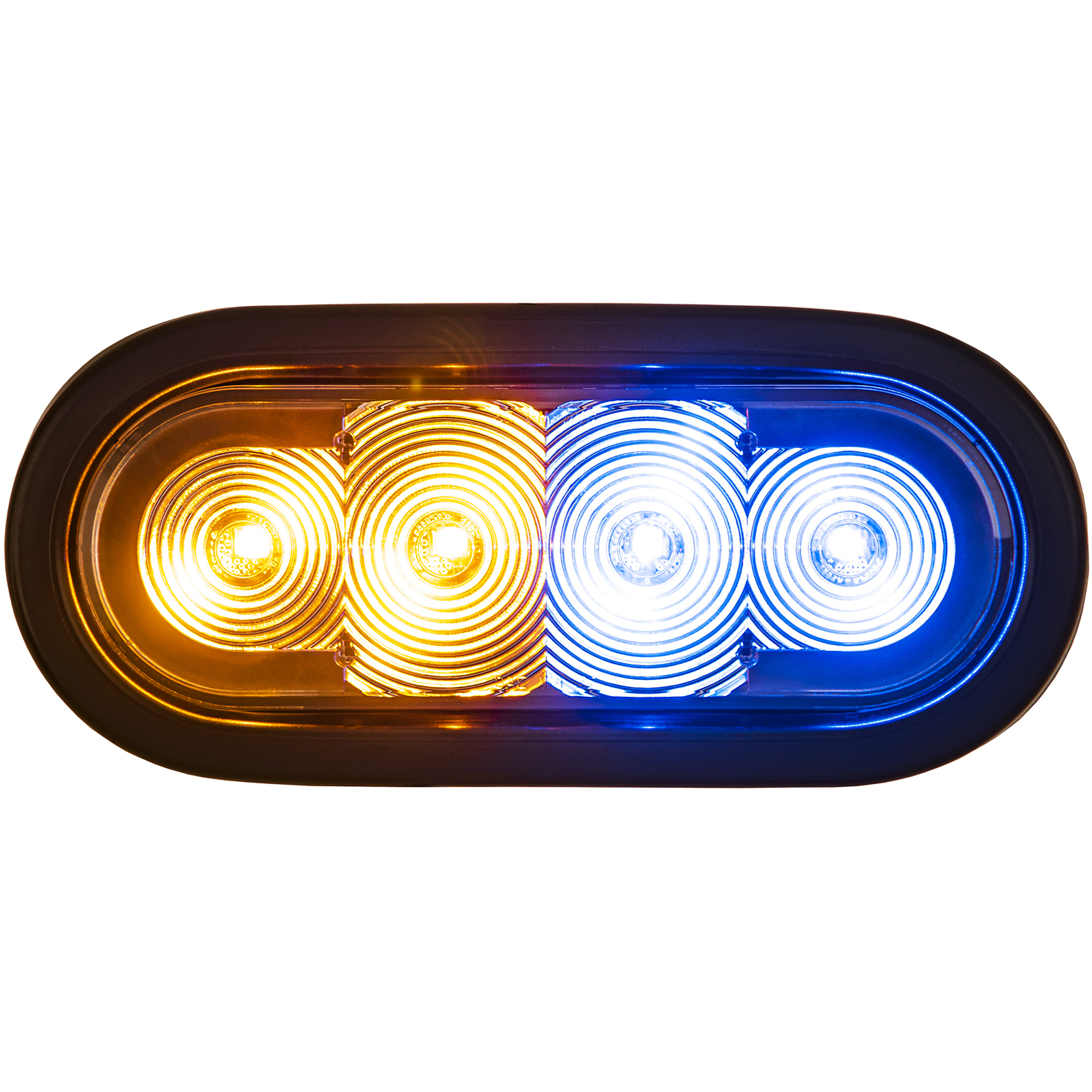 Buyers Products, 6in. LED Emergency Warning Flash Strobe Light Amber/Blue, Light Type LED, Lens Color Multi, Included (qty.) 1 Model# SL62AB